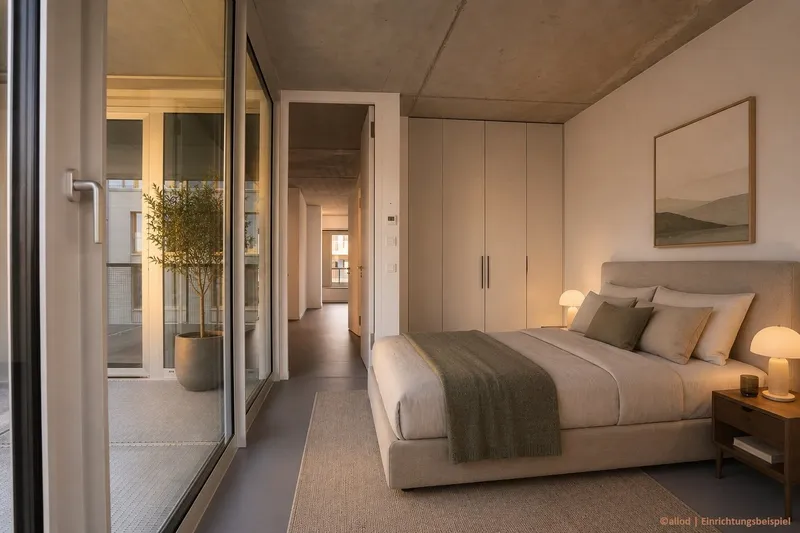 Traumhaft helle Citywohnung mit stylischen Sichtbetondecken im 6. OG eines modernen Neubaus — photo 1